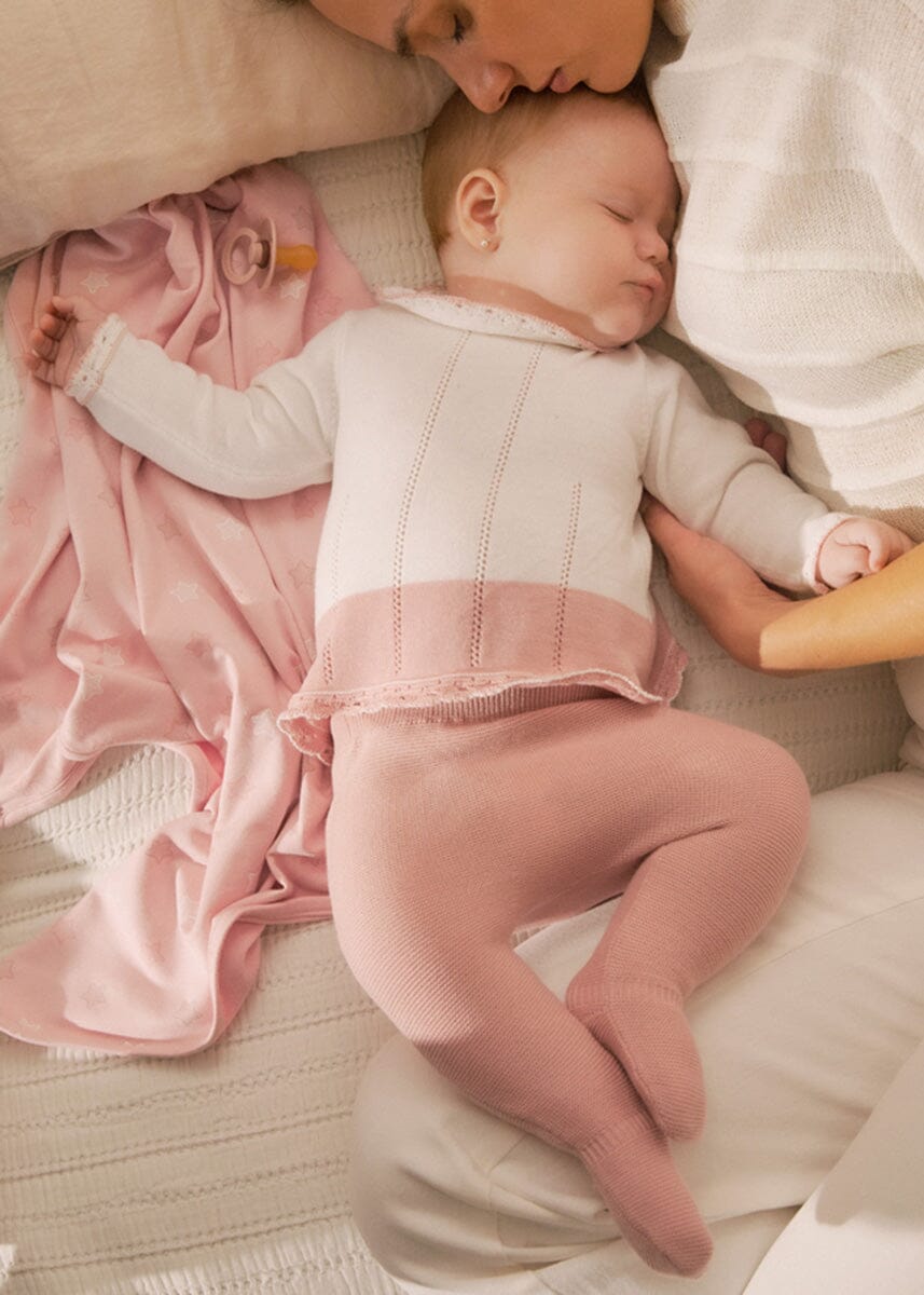 Valentina Knit Top & Footies Set - Sakura