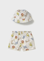 Arden Swim Shorts & Bucket Hat Set - Canvas