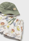 Arden Swim Shorts & Bucket Hat Set - Canvas