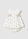 Channing Embroidered Dress & Bloomer Set - Cream