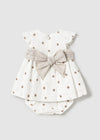 Channing Embroidered Dress & Bloomer Set - Cream