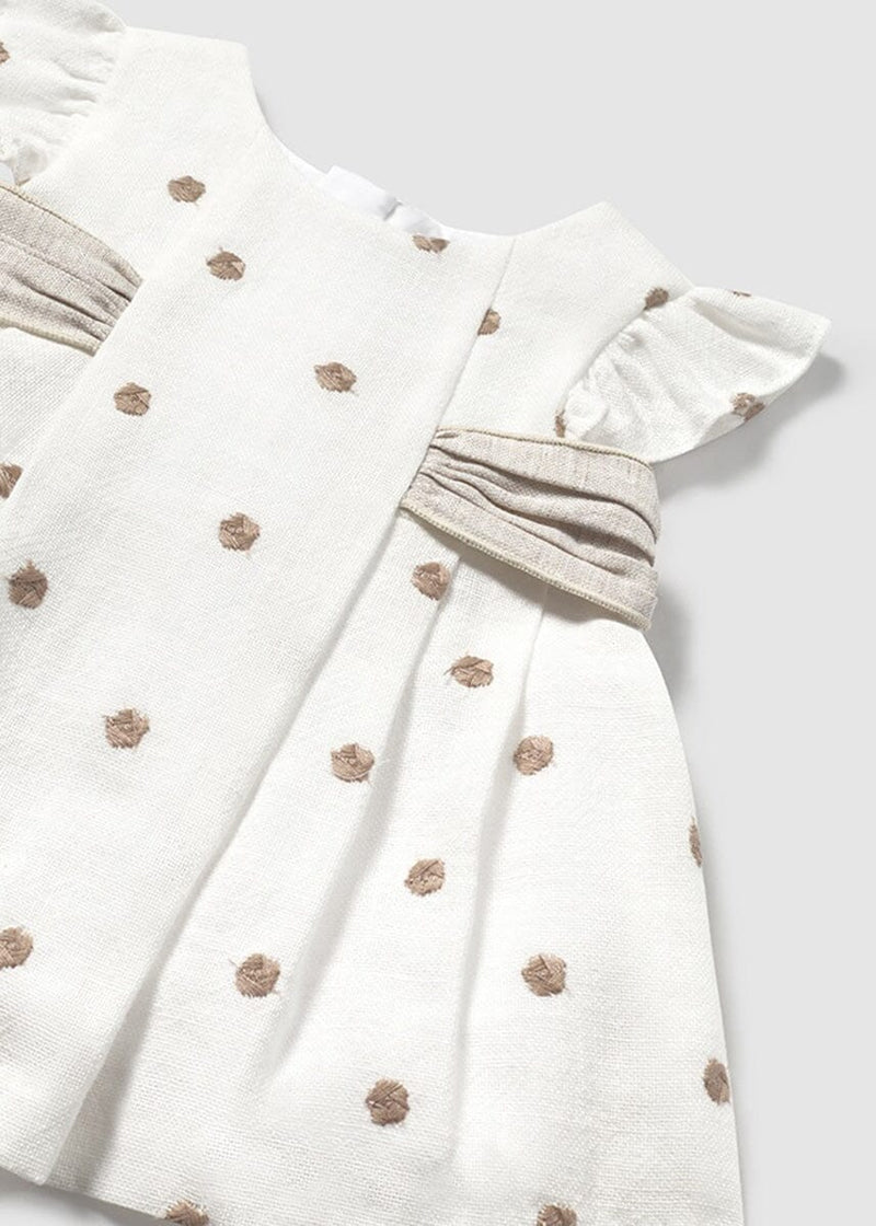 Channing Embroidered Dress & Bloomer Set - Cream