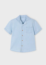 Wren Short-Sleeve Denim Shirt - Stripes