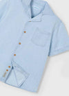 Wren Short-Sleeve Denim Shirt - Stripes