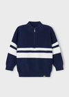 Arlo Striped Sweater - Navy