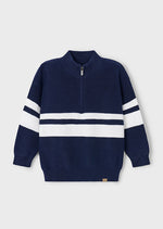 Arlo Striped Sweater - Navy