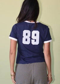 Yacht Club Graphic Ringer Tee - Navy