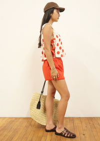 Broderie Shorts - Cherry Tomato