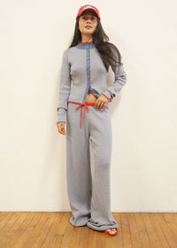 Bea Striped Wide Leg Pant - Marine