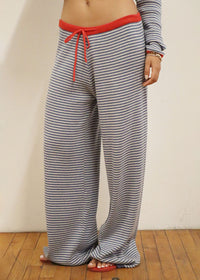 Bea Striped Wide Leg Pant - Marine