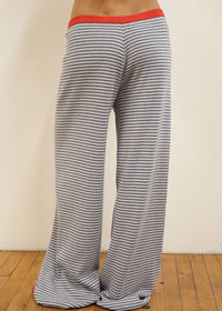 Bea Striped Wide Leg Pant - Marine