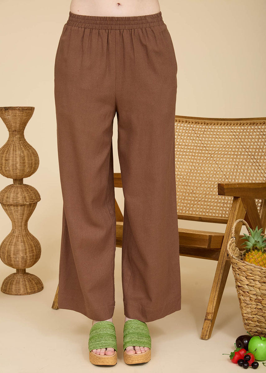 Esme Woven Pant - Brown