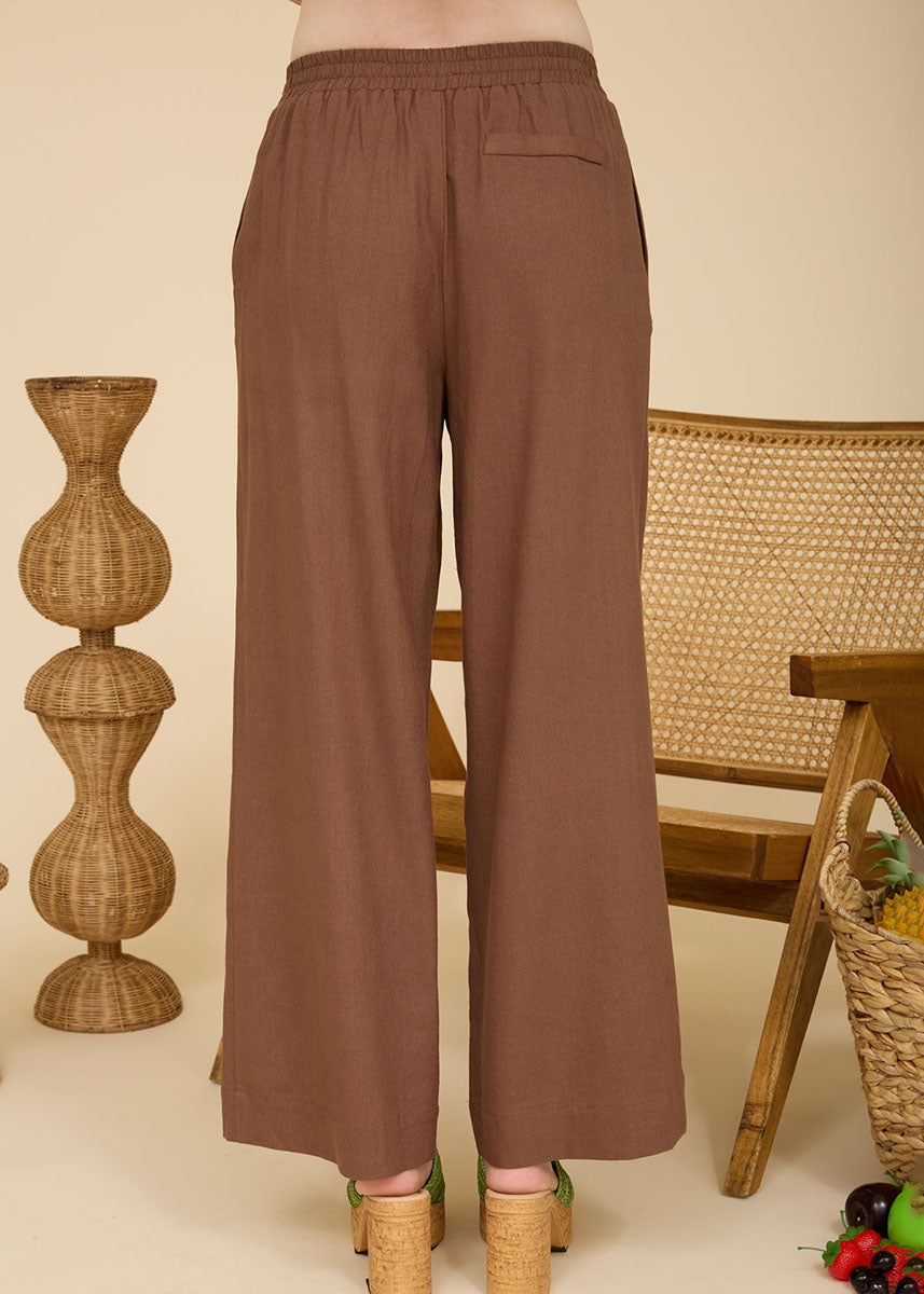 Esme Woven Pant - Brown