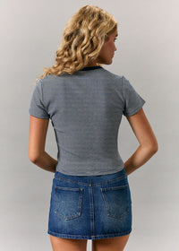Zara Stripe Tee - Navy