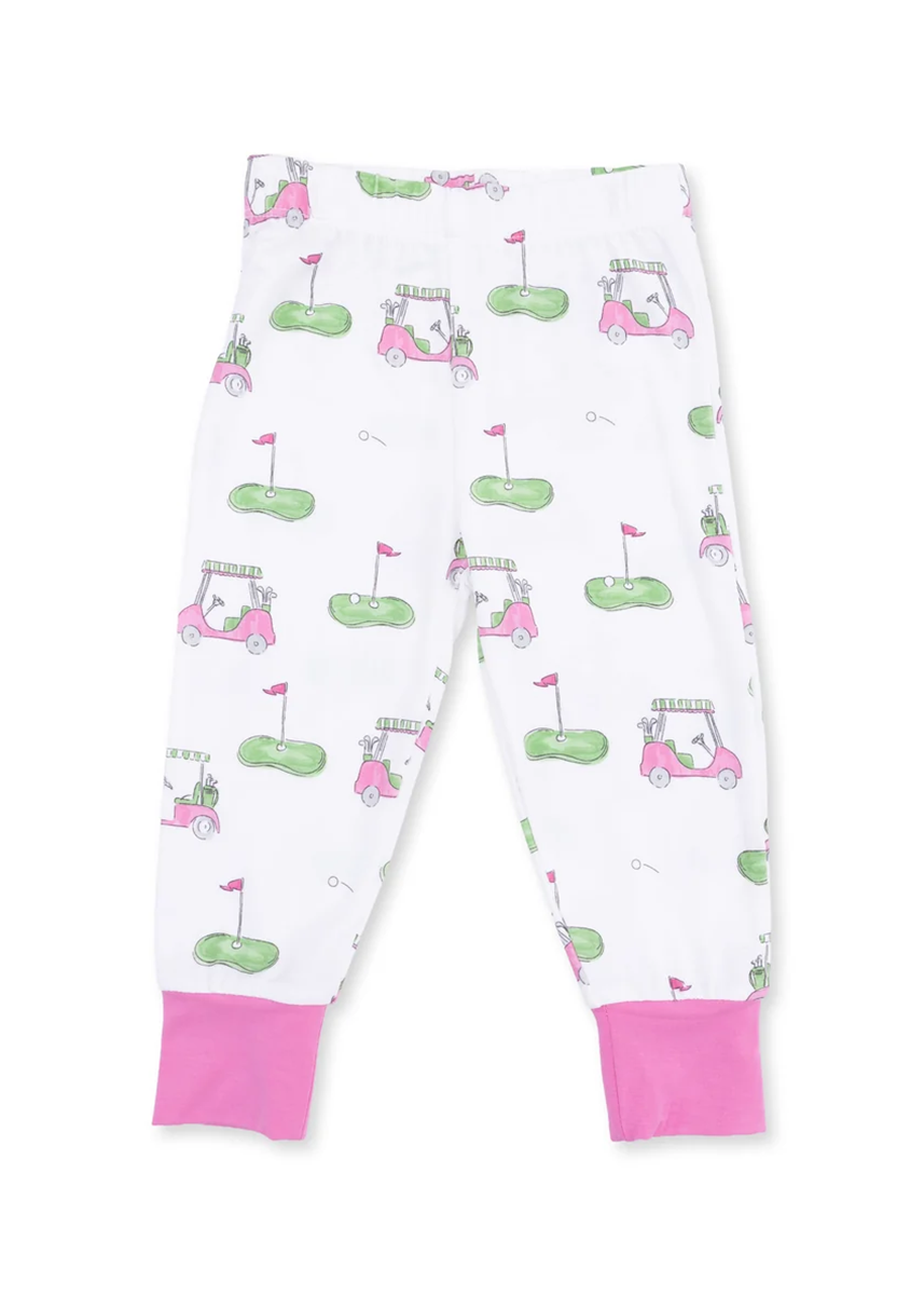 2-Piece S/S Pajama Set - Golf Carts Pink