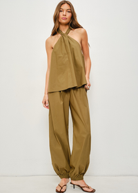Gemma Halter Top - Olive