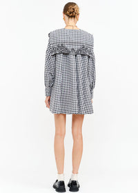 Riley Embroidered Mini Dress - Black