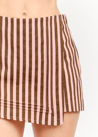 Maggie Skort - Pale Pink Stripe