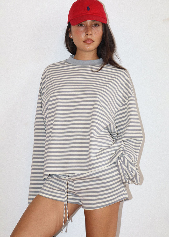 Wilson Striped Top - Grey