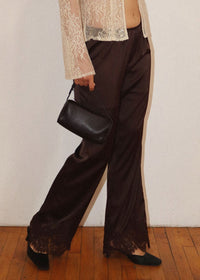 Mason Satin Pants - Brown