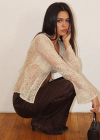 Mason Satin Pants - Brown