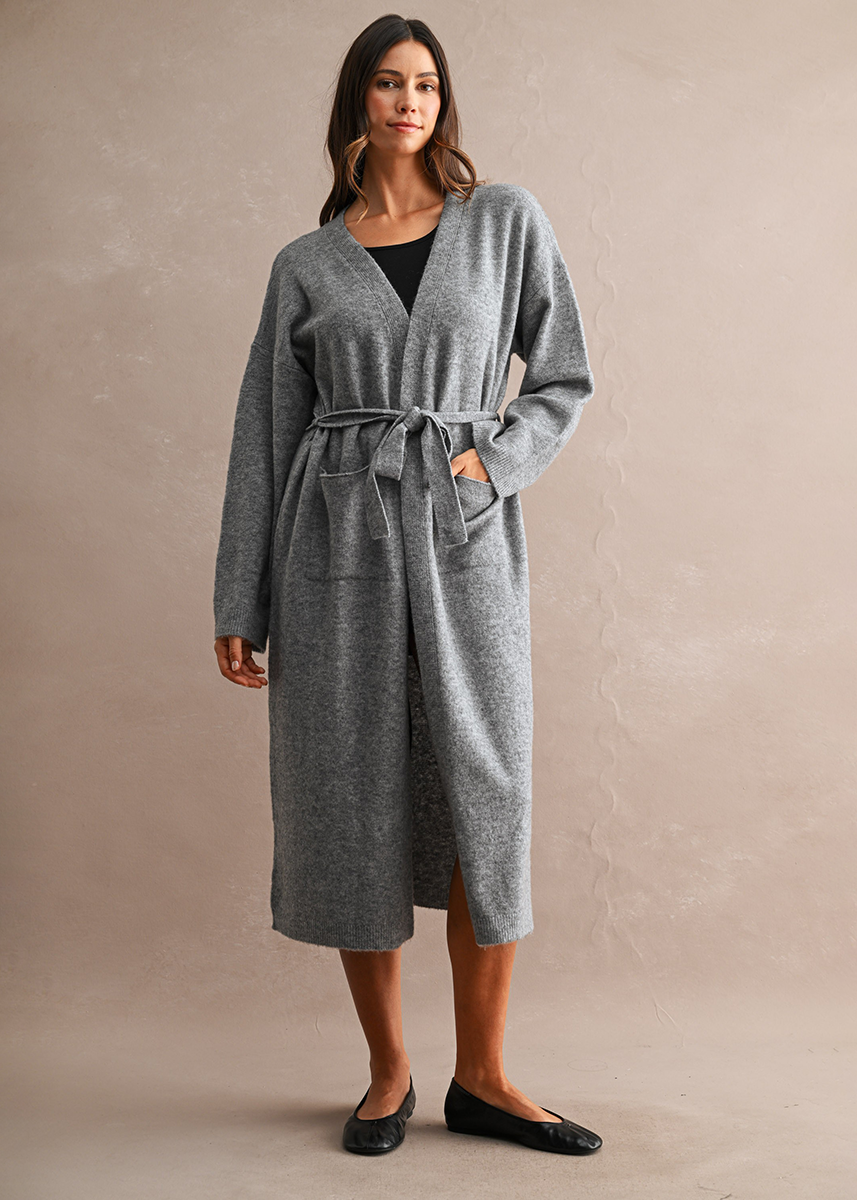 Andi Longline Cardigan - Charcoal