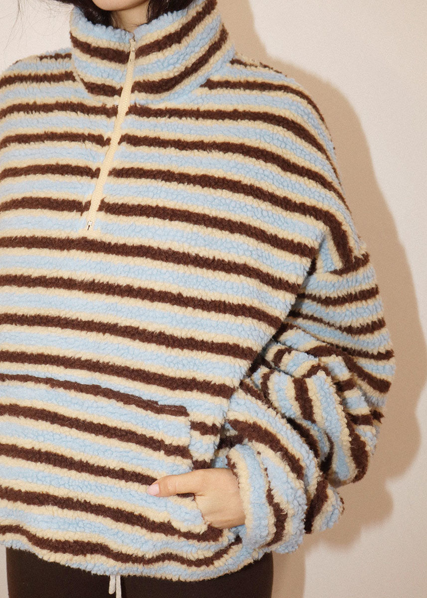 Stella Stripe Jacket - Butter Brown