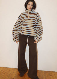 Stella Stripe Jacket - Butter Brown