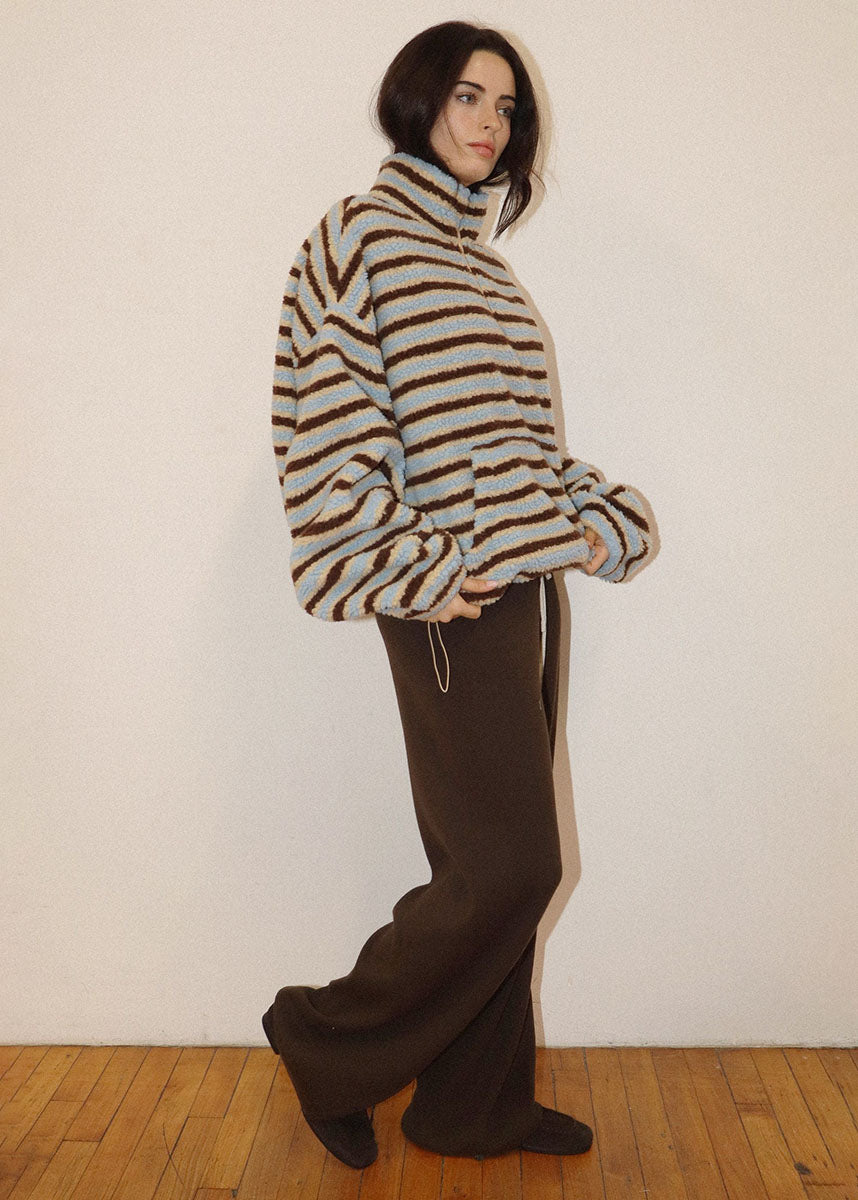 Stella Stripe Jacket - Butter Brown
