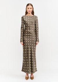 Georgie Polka Dot Dress - Olive