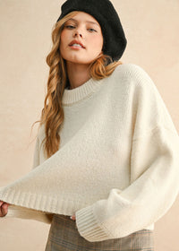 Neve Round Neck Sweater - Cream