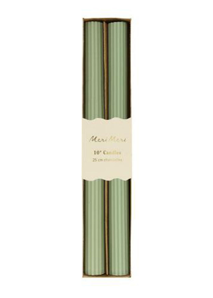 Sage Green Table Candles (Set of 2)