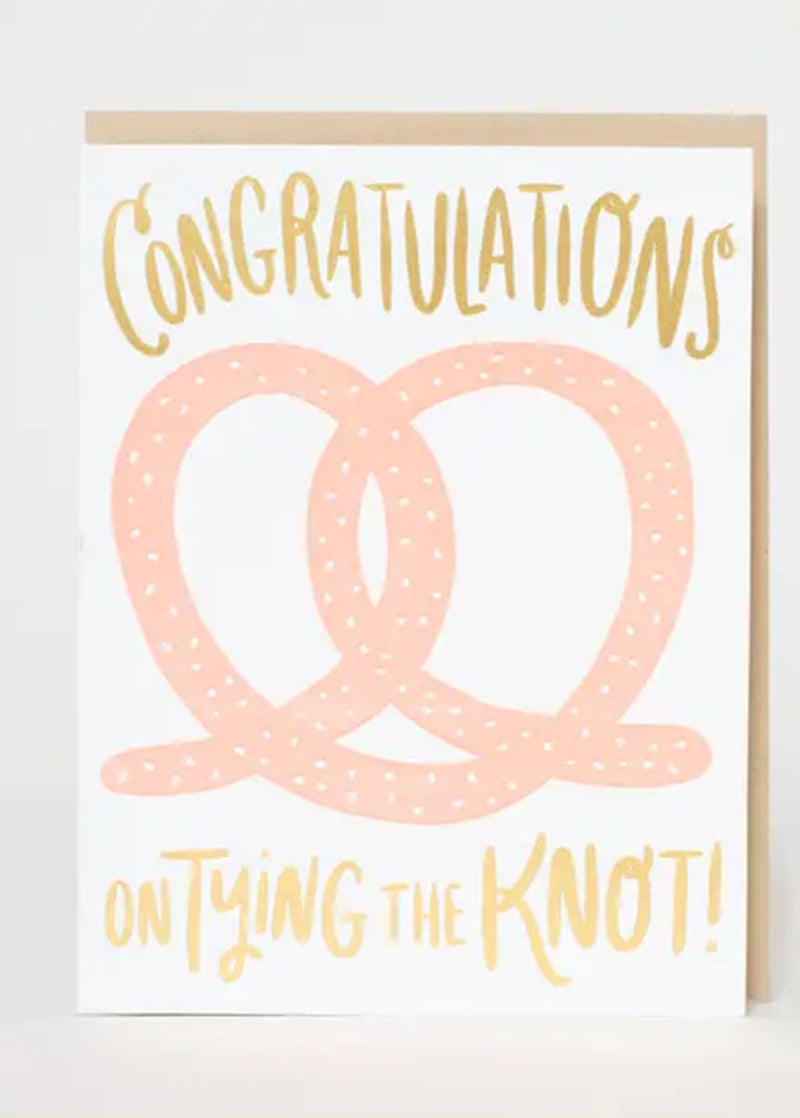 Tying The Knot Pretzel Love Card