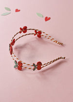 Stripy Cherry Double Headband