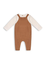 Bear Sweater Knit Overall Bodysuit Set - Chai Spice