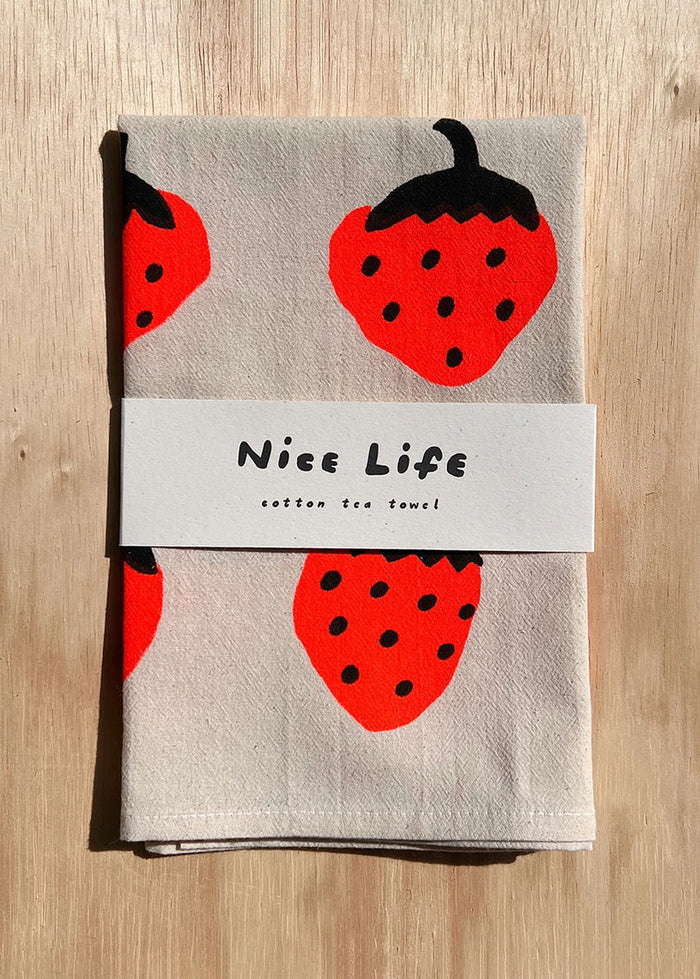 Strawberries Tea Towel