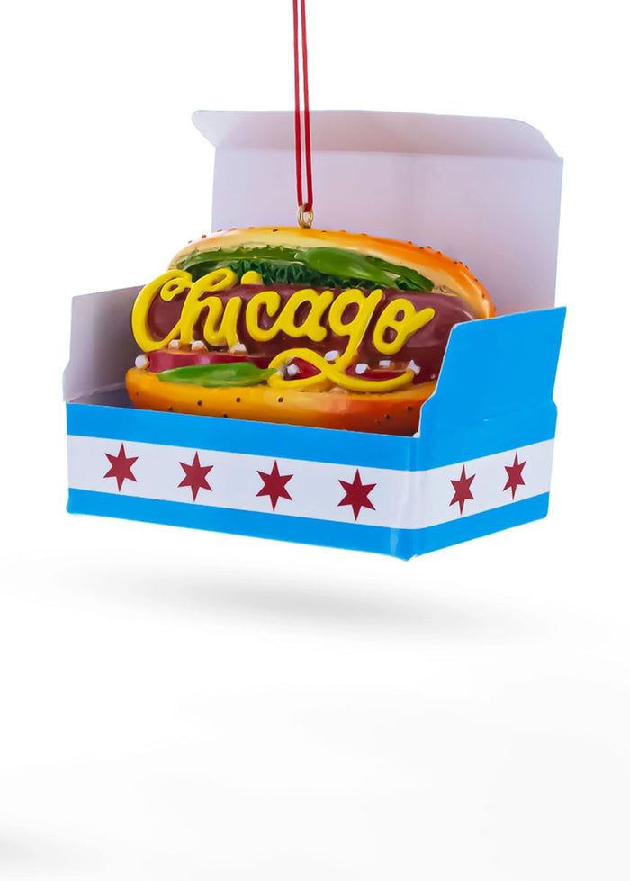 Classic Chicago Hot Dog Ornament