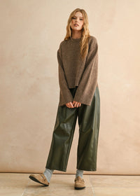 Maxine Speckled Sweater - Brown