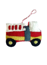 Fire Truck Felt Ornament