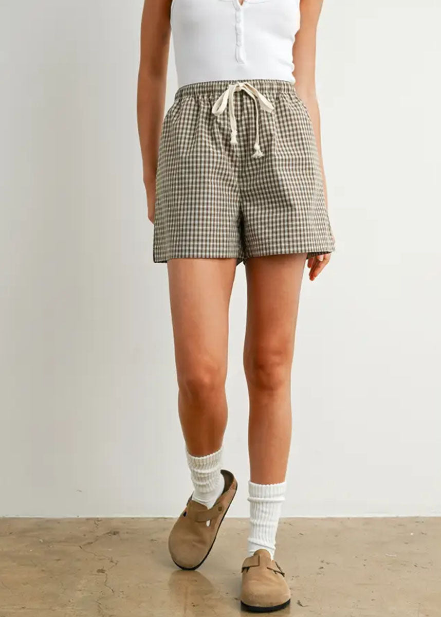 Kiah Striped Boxer Short - Brown