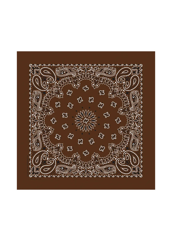 Embroidered Bandana - Cocoa Paisley