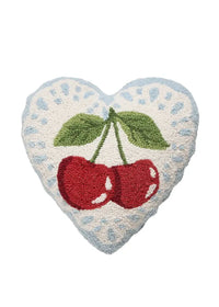 Cherry Heart Hook Pillow