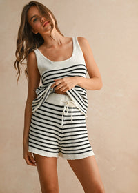 Florence Top - White & Black
