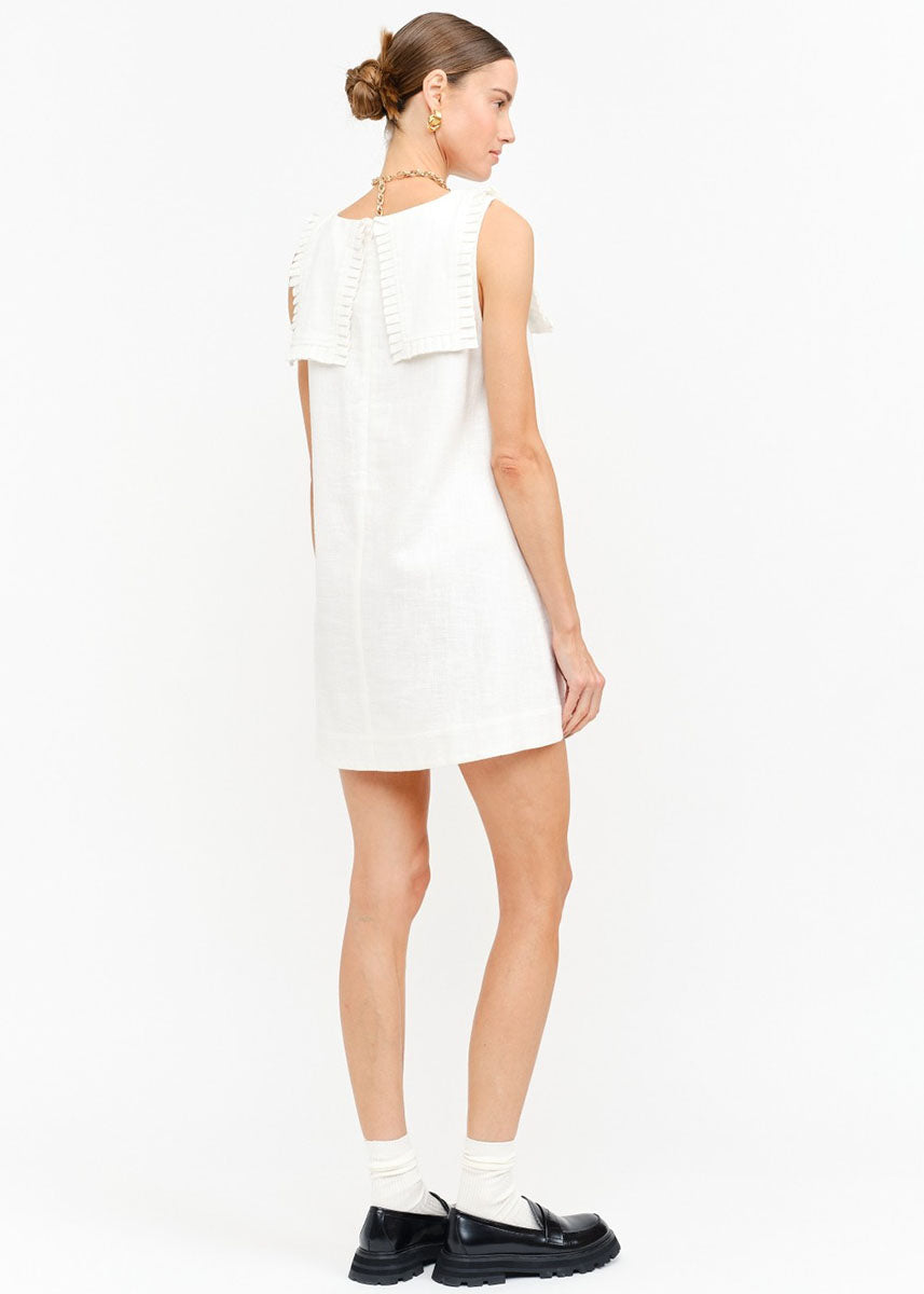 Harper Linen Mini Dress - Off White