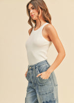 Tucker Classic Ribbed Tank - White