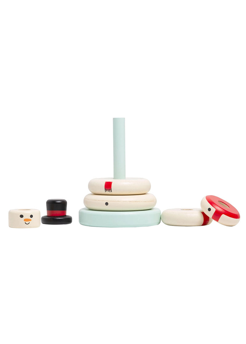 Wooden Snowman Stacking Toy Set