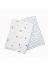 2-Pack Cotton Swaddles - Bees & Dots