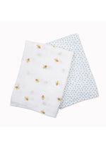 2-Pack Cotton Swaddles - Bees & Dots