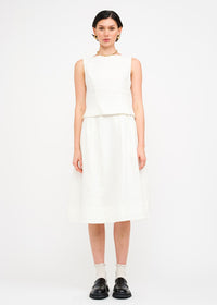 Josefina Linen Sleeveless Top - Off White
