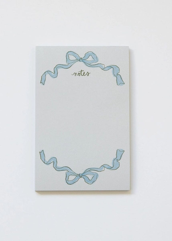 Blue Ribbon Bow Notepad
